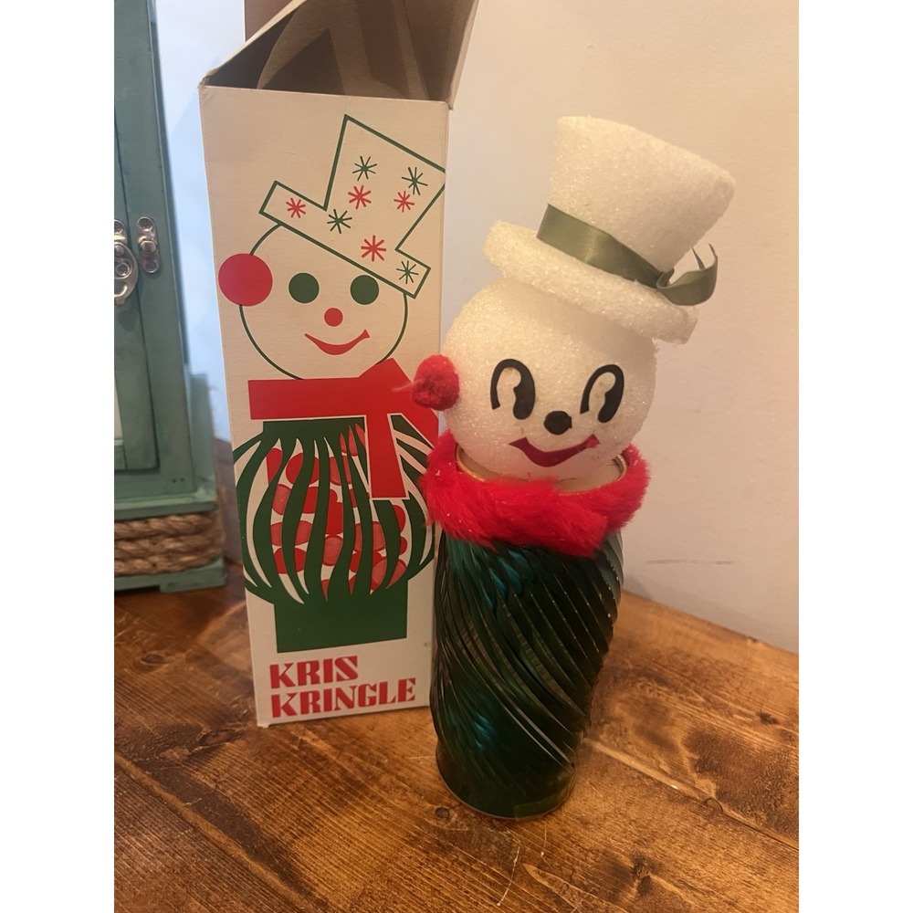 Vintage Kris Kringle The Frosty Twin Rudley Products Christmas Candy Filler